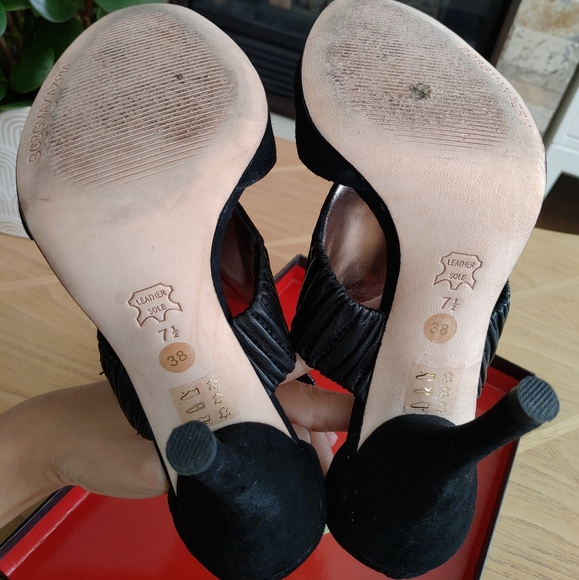 BCBG MaxAzria Suede High Heel Sandals - Picture 6 of 7